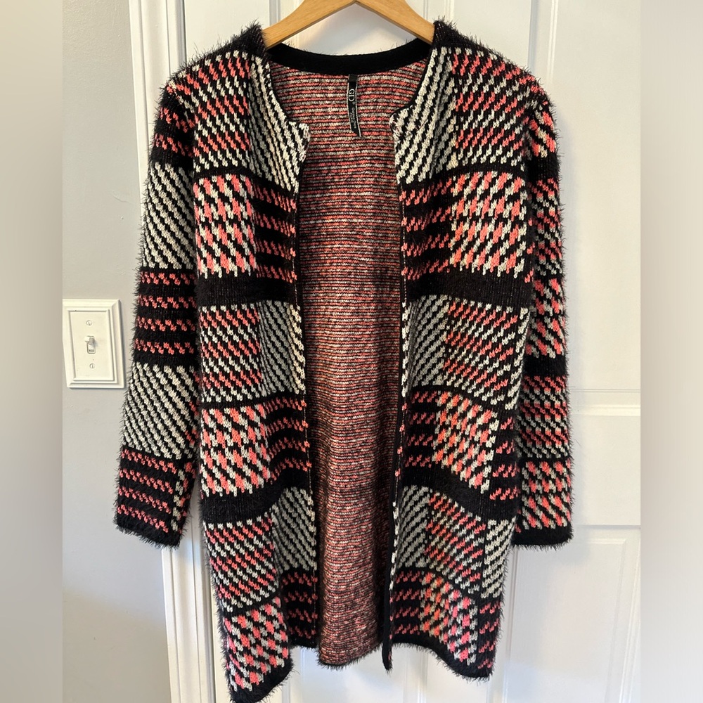 GD Golden Days Paris black/white/pink cardigan, Size Large, excellent condition